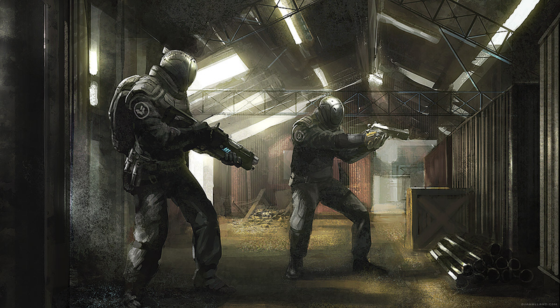 Illustration for article titled Nazi Explosions Meet Beautiful Landscape Paintings in This Video Game Concept Art